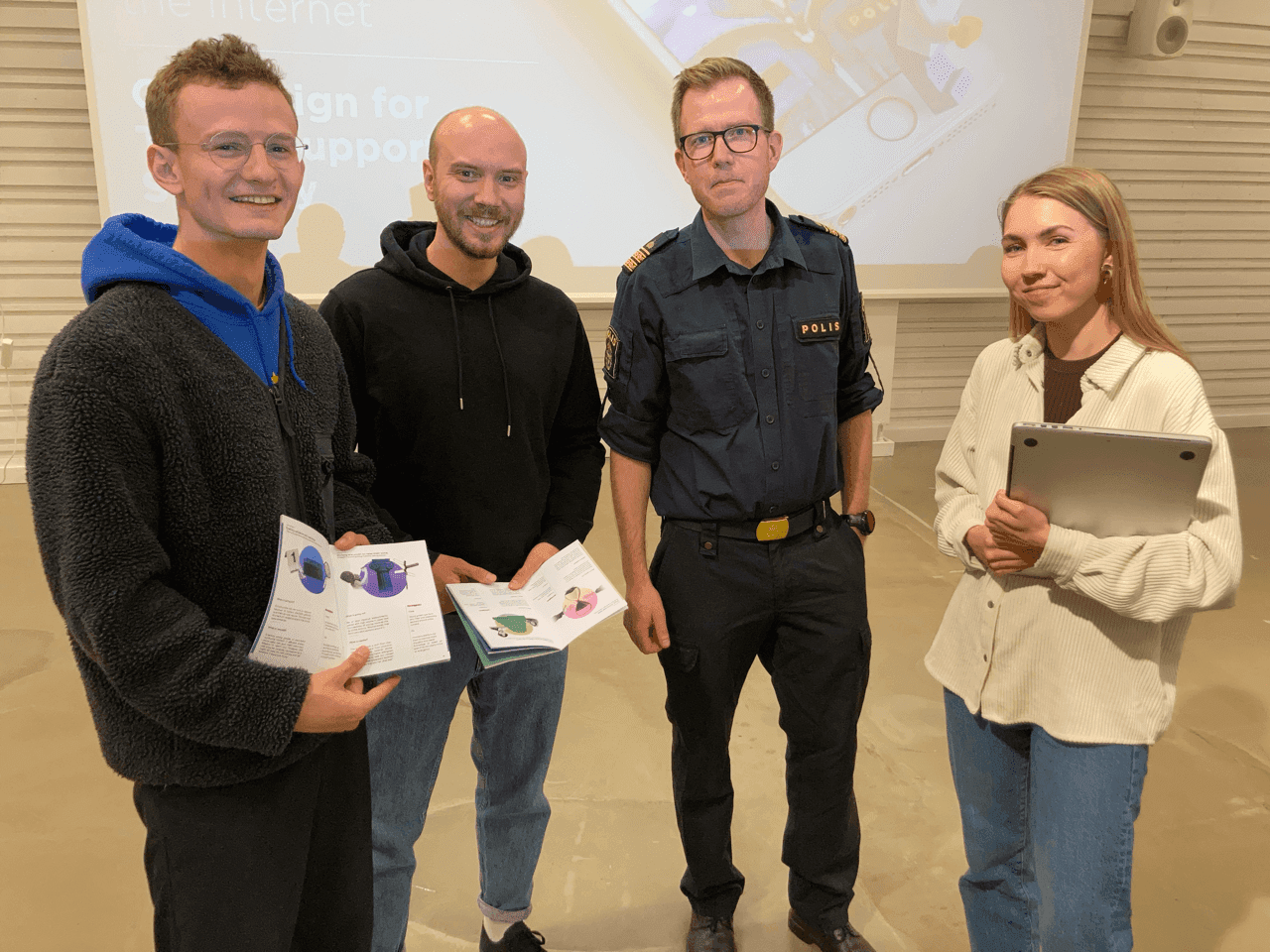 The project Team with the Swedish police